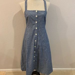 New Madewell Button Front Chambray Tank Dress sz 2